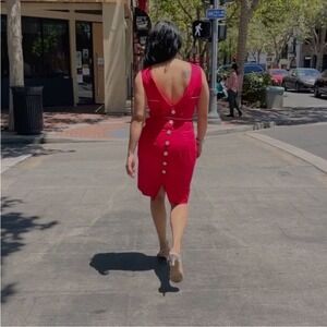 Vintage Women's BEBE Polka Dots Dress‎ Size medium RETRO